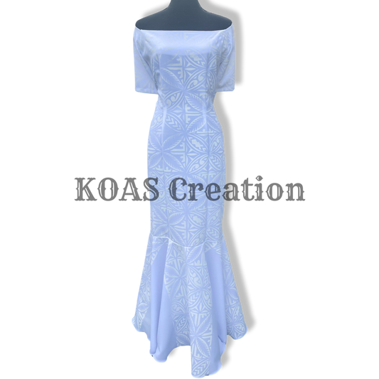 Jasmine Mermaid Dress White #150